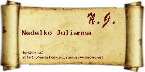 Nedelko Julianna névjegykártya